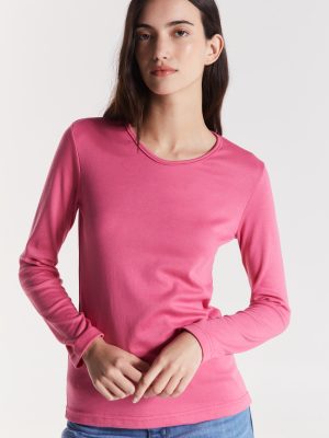 Camiseta M/L Interlock - escote O